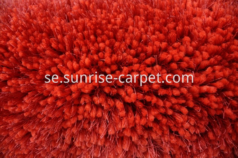 Elastic & Polyester Silk mix Shaggy Carpet